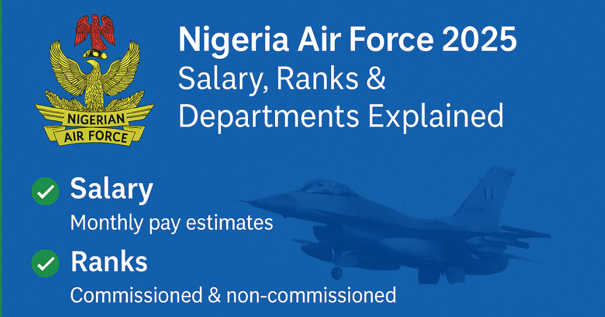 Nigeria Air Force 2025: Salary, Ranks & Departments Explained